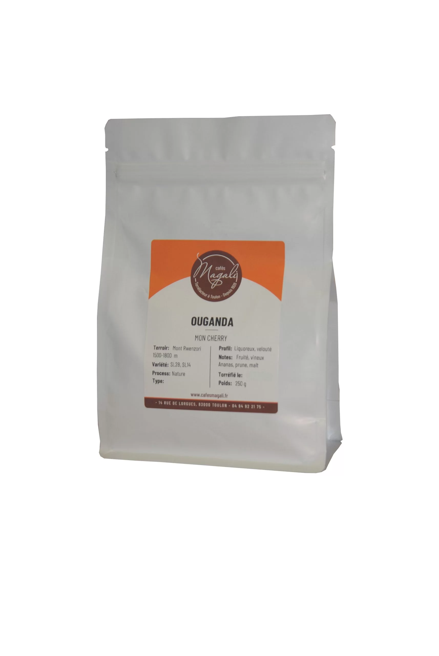 Cafés Magali - 0uganda - Mon Cherry - 250g - Coffao