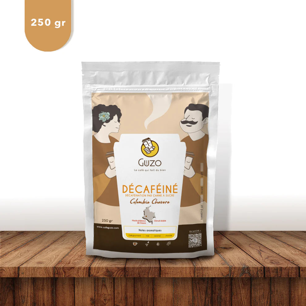Café Guzo - Colombie Chevere (déca) - 250gr - Coffao